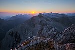 Sonnenaufgang in den Alpen 